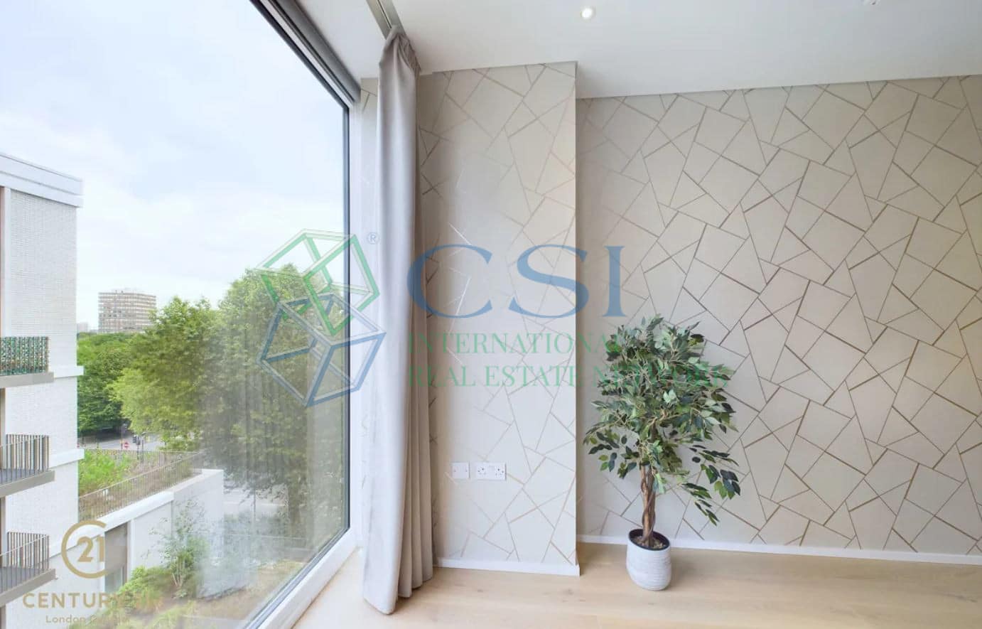 Elegante appartamento con balcone nel prestigioso Coda Building a Londra